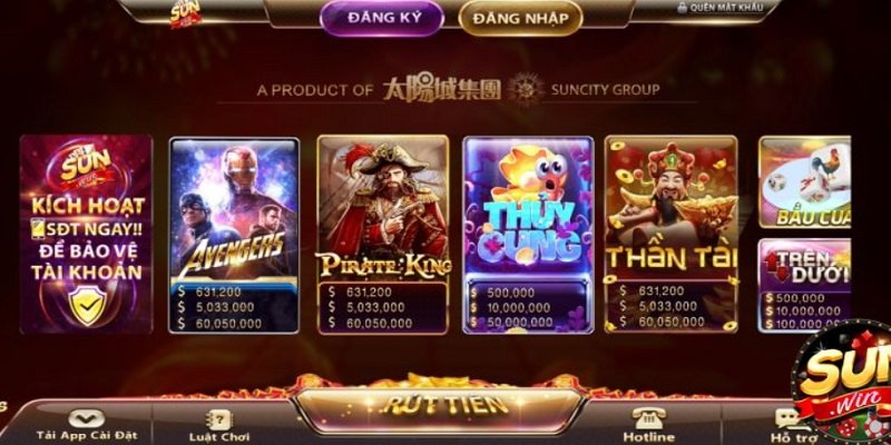 Sân chơi đa dạng các tựa game hấp dẫn
