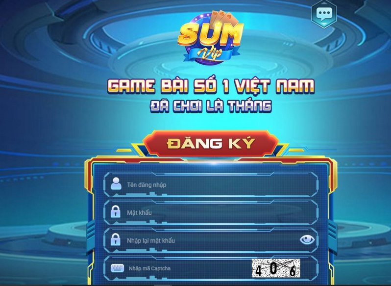 Đăng ký hội viên Sum Vip đơn giản