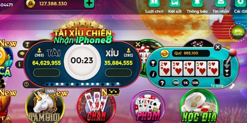 Giao diện cổng game Vip 52 được thiết kế đẹp mắt